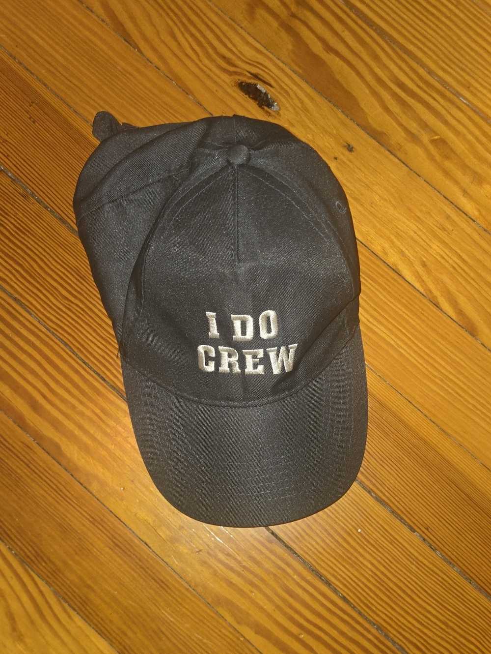 I Do Crew Embroidered Baseball Cap - Black